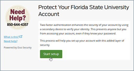 Click Start setup
