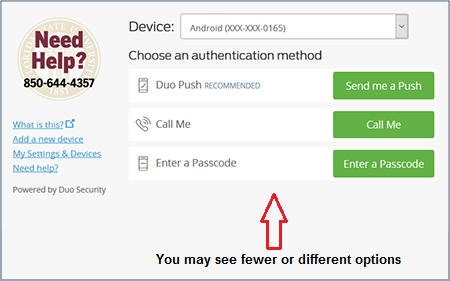 Choose auth method